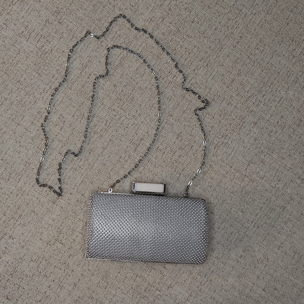 Jessica McClintock Mesh Clutch W/Chain
